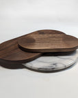 Solid walnut board for cutting and presenting food