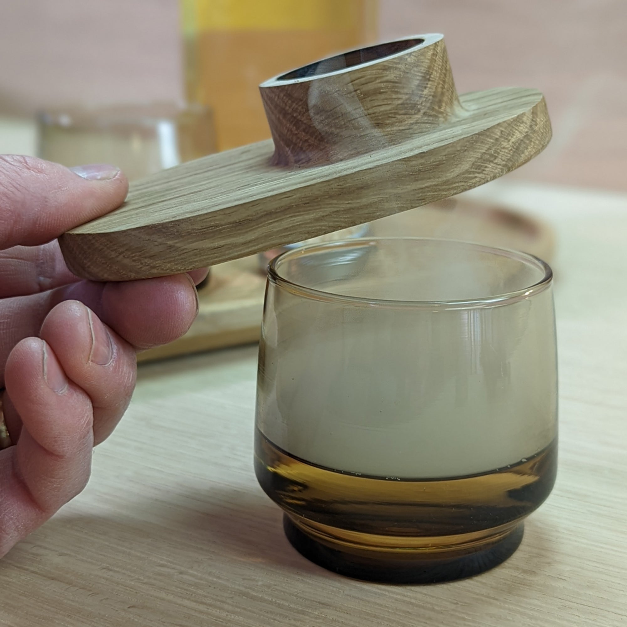 Wood Whisky Smoker chimney bar tool smoking cap