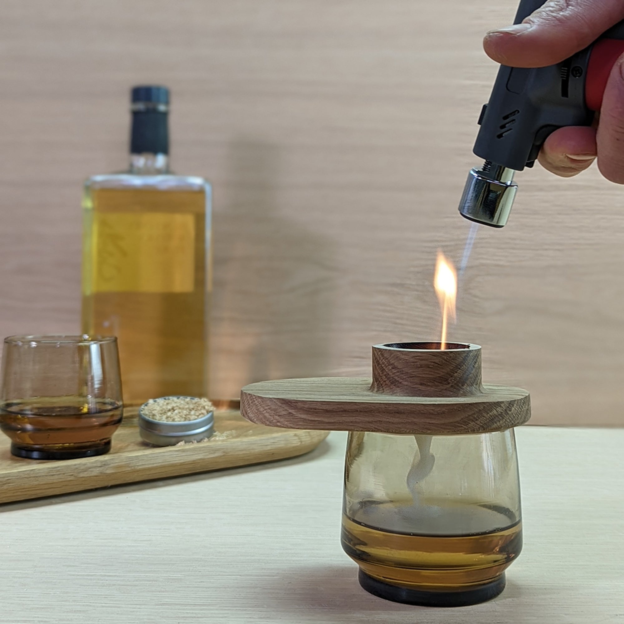 Wood Whisky Smoker chimney bar tool smoking cap