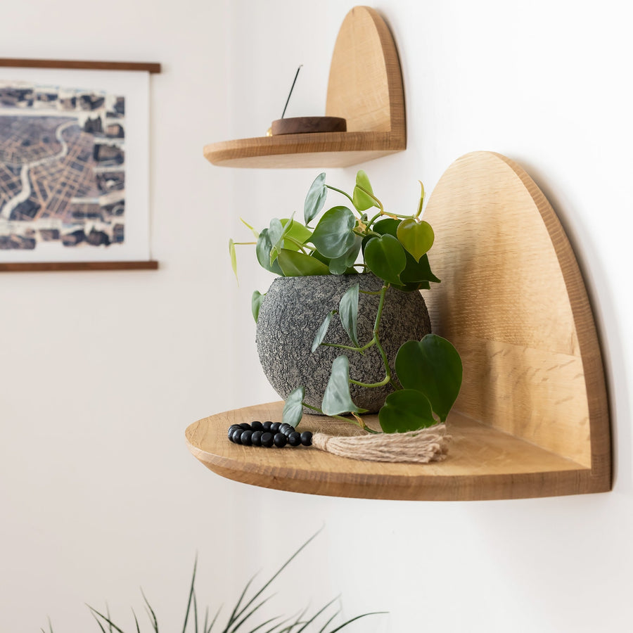 small wood accessory shelf
